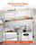 Professional Buffet Catering Food Warmer with Shield Undershelf Wheels, Stainless Steel Server