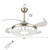 OUKANING 42" Retractable Crystal Chandelier 3 Color Dimmable Ceiling Fan Light W/ Remote Control for Living Bed Dining Room