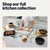 Amazon Basics Glass Baking Dishes with BPA-Free Lids, 6-Piece Set, Borosilicate Glass