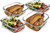 M MCIRCO [80 oz & 36 oz Extra Large Glass Food Storage/Baking Containers Set with Lids