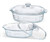 M MCIRCO 4-Piece Glass Casserole Baking Dish, Set of 2 Casseroles With Glass Lids