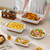 MALACASA Casserole Dishes for Oven with Roasting Racks, Ceramic Baking Dishes Set of 3, Baking Pan Casserole Dish Set