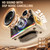 W-KING Bluetooth Home Speaker 210W Max- Retro Wireless Speakers with Rich Bass, 24H Playtime, BT5.4/AUX/TF/USB Inputs, Fast Charging, 4-Color Ambient Light, Portable Speaker for Home/Picnic/Outdoor