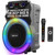 Dolphin SP-18RBT BoxParty Portable Bluetooth Speaker - 18" Woofer, Wireless Microphone, Deep Bass & LED Lights w/ USB SD, AUX, Guitar & 12V Inputs - Rechargeable Huge Party Speaker W/ Trolley & Wheels