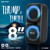 Party Speaker Dolphin Bluetooth SP-2080RBT - Dual 8” Woofers, Wireless Mic, Deep Bass & LED Lights with USB/SD, Rechargeable Battery – Huge Bluetooth Party Speaker for Indoor & Outdoor Use - Black