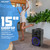 Dolphin BoxParty 1500: High Power 15" Woofer w/Loud & DEEP BASS | Portable Party Bluetooth Speaker with Sound Activated Lights