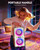 YIER Bluetooth Speaker, 240W Peak Loud Party Speaker with Big Bass, 20H Playtime, TWS, BT5.3, Large Portable Wireless Boom Box with LED Light for Outdoor Backyard Beach Home (Leather Orange)