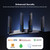 WAVLINK AX6000 WiFi 6 Router Dual Band, 2.5 Gbps WAN/LAN Port, Covers up to 2,150 Sq. ft and 256 Devices, 8x5dBi Antennas, AI QoE, WPA3 & VPN Security for Home/Office, MU-MIMO, Beamforming