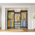 Metal Clothing Rack with 6 Shelves, 5 Hanging Rods & 2 Fabric Drawers, Freestanding Garment Rack for Bedroom & Walk-in Closet