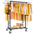 800LBS Heavy Duty Clothes Rack: Rolling Clothing Rack for Hanging Coat Double Rods Portable Wardrobe Garment Racks with Wheels