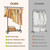 Rolling Garment Rack Sturdy Coat Rack Portable Wardrobe Rack Metal Closet Rack for Bedroom Laundry Living Room, Black