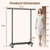 Rolling Garment Rack Sturdy Coat Rack Portable Wardrobe Rack Metal Closet Rack for Bedroom Laundry Living Room, Black