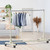 Simple Houseware Industrial Grade Z-Base Garment Rack, 500lb Load with 63 Inches Extra Long Bar, Gray