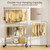 Double Rod Clothing Rack for Hanging Clothes, Rolling Garment Rack, Adjustable Freestanding Wardrobe Closet Coat Rack for Bedroom