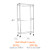 Adjustable Clothes Rack for Handing, Double Hanging Rod Garment Rolling Closet Clothing Organizer, Chrome, 36'' x 14'' x 72''