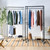 Adjustable Clothes Rack for Handing, Double Hanging Rod Garment Rolling Closet Clothing Organizer, Chrome, 36'' x 14'' x 72''