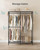 Freestanding Wardrobe Closet, Metal Clothing Racks, Heavy-Duty Garment Rack with Adjustable Shelves, Hanging Rods, Dividable, 15.8 x 47.2 x 70.9 Inches, Ink Black ULGR423B01