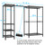 Adjustable Closet Organizer System，Portable Garment Rack 73-97"W x 15" D x 72" H，Max Load 800LBS，Black
