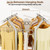 Heavy Duty Clothes Rack, Rolling Clothing Rack With Shelves Load 620 LBS, Double Rod Clothing Racks for Hanging Clothes