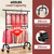 Hanging Clothes with Lockable Wheels, Double Rod Garment Rack for Bedroom, Laundry, Clothing Store, Black