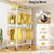 Freestanding Garment Racks with Wheels, Metal Portable Closet Rack 35.5''W × 20.5''D × 80.5''H, Max Load 560Lbs, White