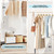 55.51 Inch Heavy Duty Clothes Rack Rolling Garment Rack with Wheels and Bottom Shelf, 130LB Capacity