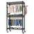 3 Tier Adjustable Wire Shelving Clothing Racks for Hanging Clothes with Double Rods&Side Hooks