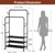 Sturdy Metal Freestanding Cloths Racks with Wheels, Double Rods Wardrobe Rack for Bedroom Laundry Living Room