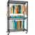 FreeStanding Wardrobe with Double Hanger Rods & 1 Pair Hooks, Max Load 450 LBS, Black