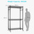 FreeStanding Wardrobe with Double Hanger Rods & 1 Pair Hooks, Max Load 450 LBS, Black