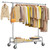 Raybee Heavy Duty Clothes Rack 75" Extra Wide, 450 LBS Clothing Rack with 4 Hooks, Lockable Wheels