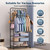 Heavy Duty Garment Rack with 3 Shelves, Portable Clothes Organizer for Bedroom, Laundry, Living Room, Black