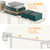 Garment Rack with Expandable Hanger Rods, Closet Organizer and Storage, (97.7-115.4")L x 15.7"W x 75.4"H, White