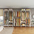 Garment Rack with Expandable Hanger Rods, Closet Organizer and Storage, (97.7-115.4")L x 15.7"W x 75.4"H, White