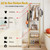SUOERNUO Clothes Rack With Wheels and 3-Tier Metal Shelves,Clothing Rack For Hanging Clothes With 4 Hooks,