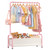 mall Baby Garment Rack for Hanging Clothes, Toddler Wardrobe Closet Organizer (Classic, Pink)
