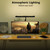Micomlan Led Desk Lamp with Clamp, Architect Desk Lamp for Home Office with Atmosphere Lighting