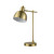 Globe Electric 61000058 18" Desk Lamp, Matte Brass Finish, Metal Shade, Adjustable Pivot Joint, Rotary Switch, Modern Lighting for Bedroom or Office