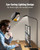SUPERDANNY LED Desk Lamp for Home Office, Eye-Caring Desk Light with Base, 12W Touch Control 3 Colors Dimmable Brightness
