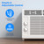 Antarctic Star 5,000 BTU Small Window Air Conditioner Unit Cool Up to 150 Sq.ft, Window AC Unit with Cool and Fan Mode, Quiet Operation, Adjustable Window Fit, Intuitive Mechanical Controls, White