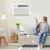 Keystone 14,000 BTU Wall Mounted Air Conditioner with Supplemental Heat and Dehumidifier Function, 230V, Wall AC for Living Room and Large Rooms up to 700 Sq.Ft., Quiet, High Efficiency AC with Remote
