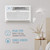 Keystone 8,000 BTU Wall Mounted Air Conditioner and Dehumidifier, 115V, Wall Unit for Bedroom, Bathroom, Small-Medium Sized Rooms up to 350 Sq.Ft., Quiet, High Efficiency Wall Mounted AC Unit, White