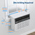 Garvee 8000 BTU u-Shaped Window Air Conditioner, Cools 350 Sq ft, Ultra Quiet with Open Window Flexibility, Remote Control, Ideal for Bedroom & Living Room