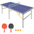 GarveeLife Professional Outdoor Table Tennis Tables,6x3 ft Indoor/Outdoor Portable Ping Pong Table Game with Net for Adults/Teens,2 Table Tennis Paddles and 3 Balls