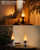 UMEXUS Vintage Rechargeable Cordless Table Lamp with Dimmer & Touch Control, Small Battery Powered Lights, Amber Hand-Blown Glass Retro Farmhouse Lamp for Bedroom, Living Room, Dining Table, Kitchen