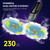 BOJUK Scrub & Steam Mop with Rotating Mop Pads, LED Headlights, 6 Scrub Pads, Large Tank, Swivel Steering, Effortless Scrubbing Hard Floor Cleaner Upgraded