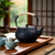 Japanese Tetsubin Tea Kettle for Stovetop Safe, Cast Iron Tea Pot with Infuser