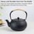 Japanese Tetsubin Tea Kettle for Stovetop Safe, Cast Iron Tea Pot with Infuser