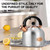 3.17QT Whistling Kettle with Ergonomic Handle - Premium Stainless Steel Tea Pots for Stove Top