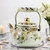 Enamel Tea Kettle, Bohemia 2.5L Vintage Floral Enamel Steel Teapot for Stovetop